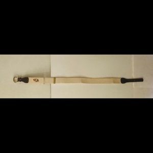 New Leather & Canvas White Belt Embroidered Ships